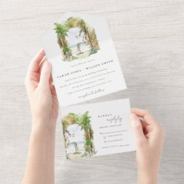 Botanischer Botanischer Arch Sand Beach Seascape W All In One Einladung