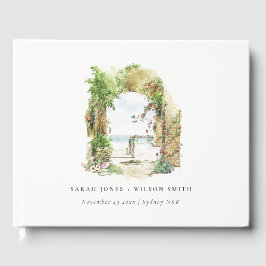 Botanischer Botanischer Arch Sand Beach Seascape W Gästebuch