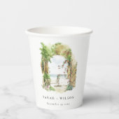 Botanischer Botanischer Arch Sand Beach Seascape W Pappbecher (Vorderseite)