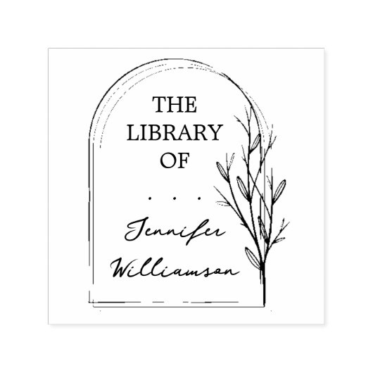 Botanischer Botanischer Bogen Handgezeichnet Indiv Permastempel (Design)