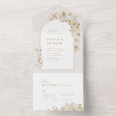 Botanischer Botanischer Botanischer Garten Hochzei All In One Einladung (Innen Boden)