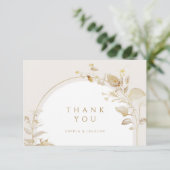 Botanischer Botanischer Botanischer Garten Hochzei Dankeskarte (Stehend Vorderseite)