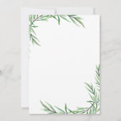 Botanischer Botanischer Boy Taufe Einladung (Rückseite)