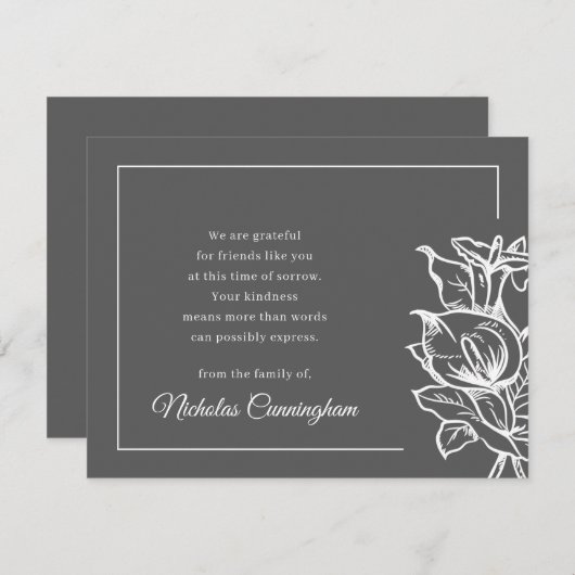 Botanischer Botanischer Gedenkturm Dankeskarte (Vorne/Hinten)