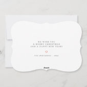 Botanischer Botanischer Holly Berry Folies Feiertagskarte (Rückseite)