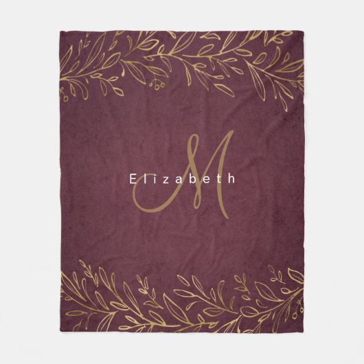 Botanischer Botanischer personalisierter Name und Fleecedecke (Vorderseite)