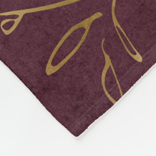 Botanischer Botanischer personalisierter Name und Fleecedecke (Ecke)