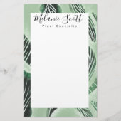 Botanischer Botanist mit handgezeichneter Grünanla Briefpapier (Vorderseite)