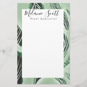Botanischer Botanist mit handgezeichneter Grünanla Briefpapier
