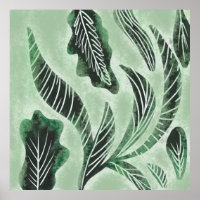 Botanischer Botanist mit handgezeichneter Grünanla