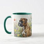 Botanischer Boxerhund Tasse (Links)