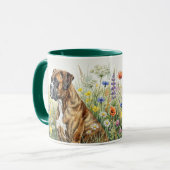 Botanischer Boxerhund Tasse (Vorderseite Links)