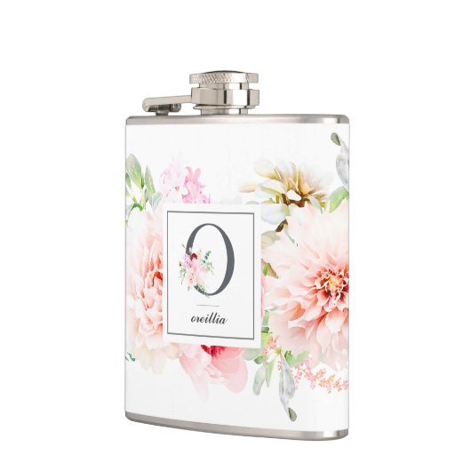 Botanischer Brief-O-Monogramm Flachmann (Links)