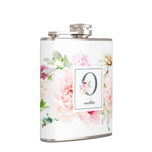 Botanischer Brief-O-Monogramm Flachmann (Rechts)