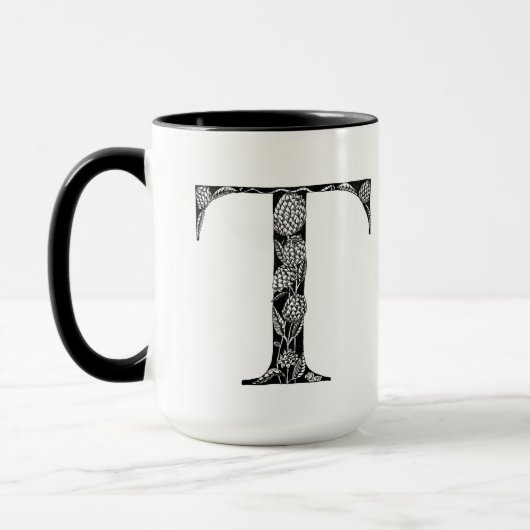 Botanischer Brief-T-Tasse, Art von Elizabeth Samps Tasse (Links)