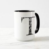 Botanischer Brief-T-Tasse, Art von Elizabeth Samps Tasse (VorderseiteRechts)