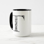 Botanischer Brief-T-Tasse, Art von Elizabeth Samps Tasse (Vorderseite Links)