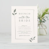 Botanischer Brunch mit Bridge-Brautparty Einladung (Stehend Vorderseite)