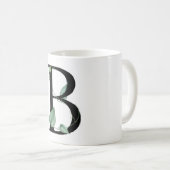 Botanischer Buchstabe 'B', naturgemäß Inspiriert M Kaffeetasse (VorderseiteRechts)