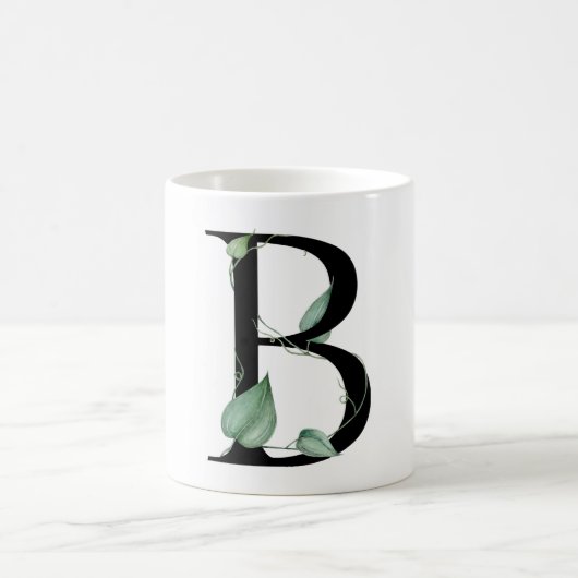 Botanischer Buchstabe 'B', naturgemäß Inspiriert M Kaffeetasse (Mittel)