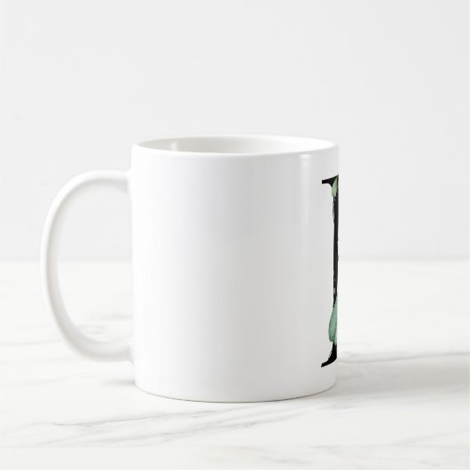 Botanischer Buchstabe 'B', naturgemäß Inspiriert M Kaffeetasse (Links)