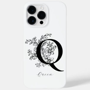 Botanischer Buchstabe Q Monogramm Name  Case-Mate iPhone 14 Pro Max Hülle