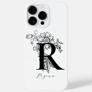 Botanischer Buchstabe R Monogramm Name   Case-Mate iPhone 14 Pro Max Hülle