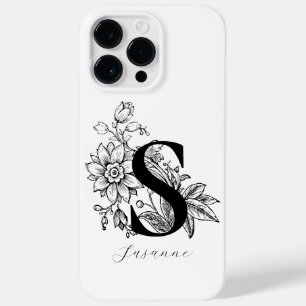 Botanischer Buchstabe S Monogramm Name    Case-Mate iPhone 14 Pro Max Hülle