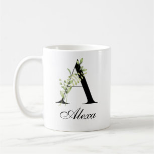 Botanischer BuchstabeA   Elegante benutzerdefinier Kaffeetasse