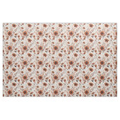 Botanischer Burnt Orange auf weißer Blüte Stoff (Fat Quarter (45,7 x 55,9 cm))