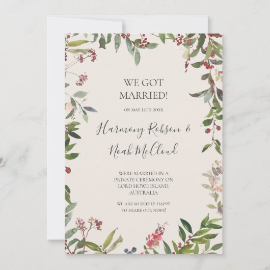 Botanischer Champagner für den Urlaub Ankündigung (Vorderseite)