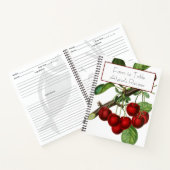 Botanischer Cherry Stems Recipe Organisator Notizblock (Innenseite)