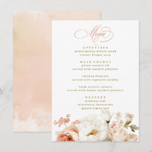 Botanischer Chic Elegante Florale viktorianische H Menükarte
