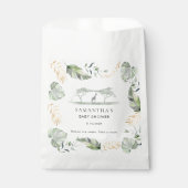 Botanischer Chic Palm Blätter Giraffe Kinderdusche Geschenktütchen (Vorderseite)