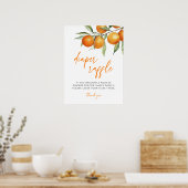 Botanischer Citrus Orange Babydusche Windelwanne Poster (Küche)
