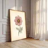 Botanischer Cosmos-Wandkunst-Druck Poster