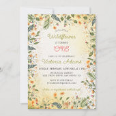 Botanischer Daisy Peony Flower Garden Geburtstag Einladung (Vorderseite)