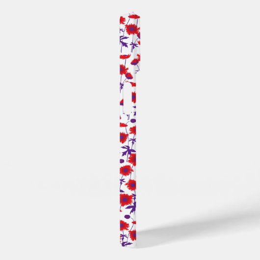 Botanischer Damaskop, weißer Mohnhörer Case-Mate iPhone Hülle (Rückseite / Rechts)