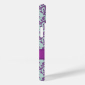 Botanischer Damast, lila Smaragdgrüne Handy Case-Mate iPhone Hülle (Rückseite / Rechts)