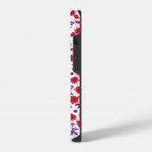 Botanischer Damast-Mohn weißes iPhone-Case iPhone Hülle (Linke Seite)