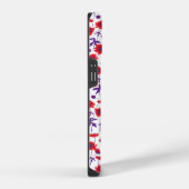 Botanischer Damast-Mohn weißes iPhone-Case iPhone Hülle (Rechte Seite)