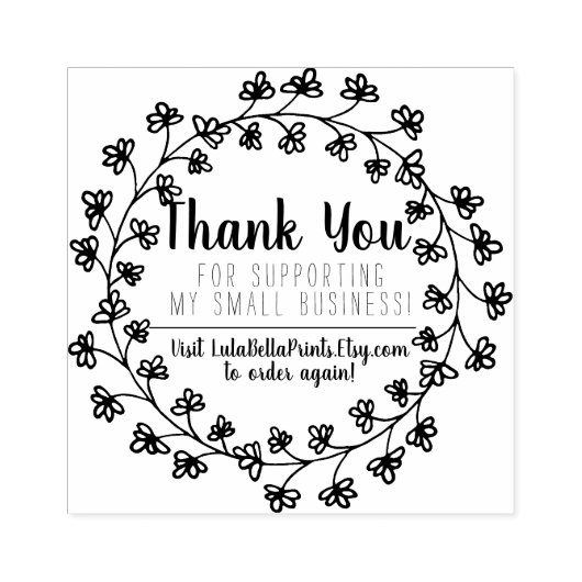 Botanischer Dank für Ihr Geschäft Gummistempel (Prägung)