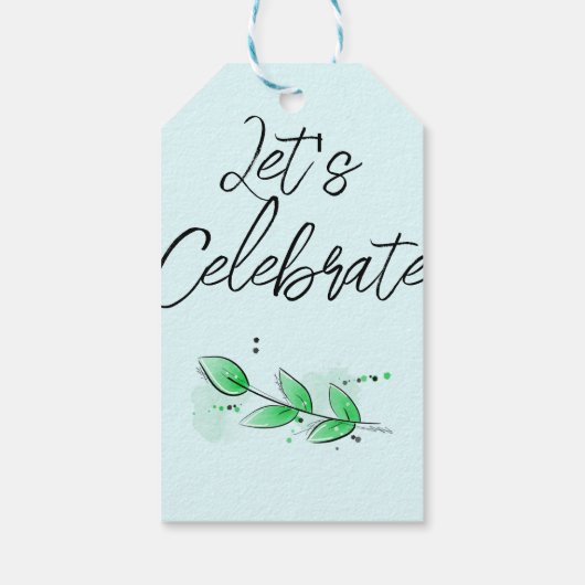 Botanischer Dank Gift Tag Geschenkanhänger (Rückseite)