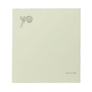 Botanischer Dark Academia Minimalist Garten Leser Notizblock