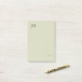 Botanischer Dark Academia Minimalist Garten Leser Post-it Klebezettel (Auf Schreibtisch)
