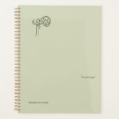 Botanischer Dark Academia Minimalist-Gartenleser Planer (Vorderseite)