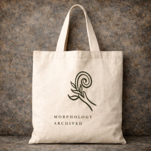 Botanischer Dark Academia Minimalist-Gartenleser  Tragetasche