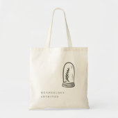 Botanischer Dark Academia Minimalist-Gartenleser  Tragetasche (Vorne)