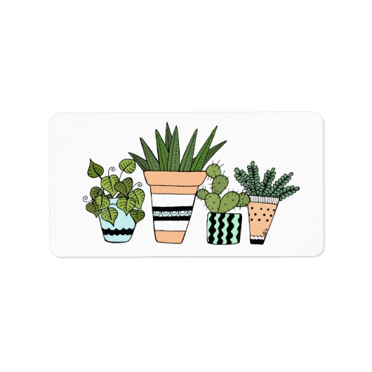 Botanischer Dekorationsaufkleber Adressaufkleber (Vorne)