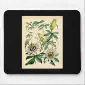 Botanischer Druck - Leidenschafts-Blume Mousepad (Vorne)